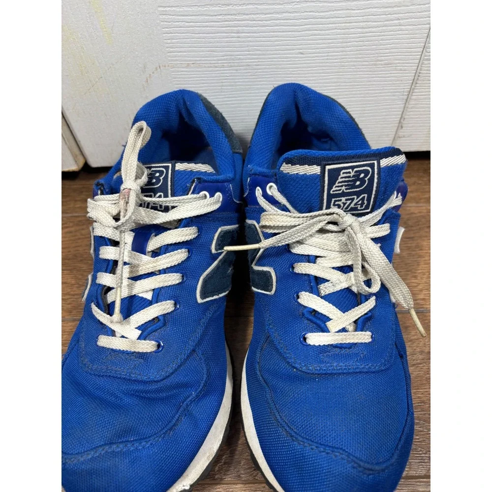 New Balance 574 Athletic Shoes Blue White Men's‎ Size 9.5 Sneakers